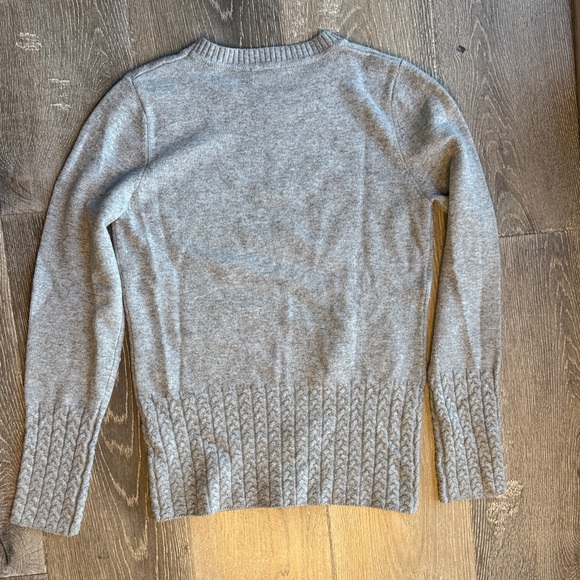 Oulino Gray Women's Crewneck Cotton/cashmere Sweater 0048 - Picture 3 of 7